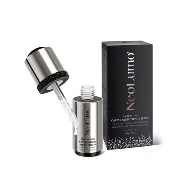 CAVIAR NIGHT REPAIR SERUM Face & Eye Contour Vitamin C Booster - Picture 1 of 5